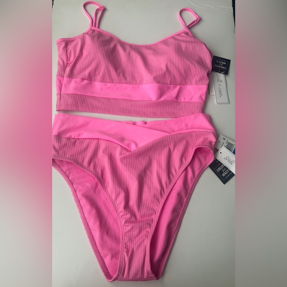 Salt + Cove Not What It Seams Bikini Top & High Waist Bottom (Set) - XL